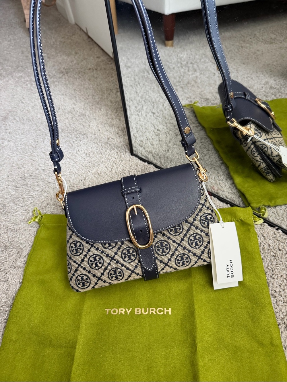 Tory Burch Women T Monogram Soft Small Shoulder Bag